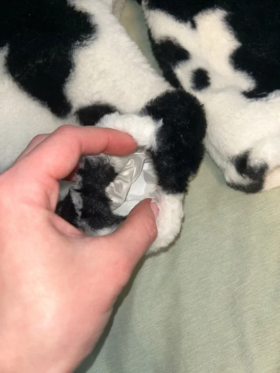 Women’s Black & White Faux Fur Cow Print Jacket - Picture 4 of 9